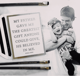 My Father Gave Me Greeting Card, Single Folded Card