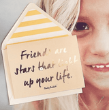 Friends Are Like Stars Greeting Card, Single Folded Card or