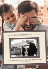 My Father Gave Me Copper & Glass Photo Frame