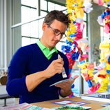 Christmas Wild Holly Decoupage Glass Tray