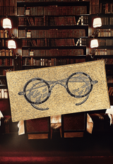 Antique Spectacles Decoupage Glass Tray