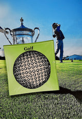 Hole In One Golf Ball Decoupage Glass Tray