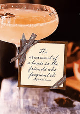 Min. Case Pack of 2 // The Ornament Of A House Copper & Glass Coasters, Set of 4