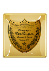 Vintage Dom Perignon Brut Decoupage Glass Tray