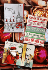 A Happy Christmas By Telephone Decoupage Glass Tray