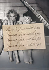 Good Friendships Cursive Decoupage Glass Tray