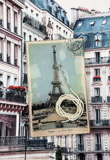 E.R. Paris Eiffel Tower Decoupage Glass Tray