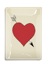 A Study of the Heart Decoupage Glass Tray