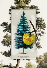 The Bar Harbor Evergreen Tree Glass Decoupage Tray
