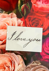 I Love You Script Decoupage Glass Tray