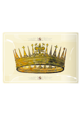 Royal Crown Decoupage Glass Tray