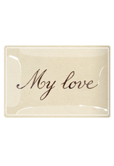 My Love Spencer Cursive Decoupage Glass Tray