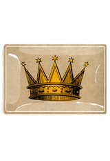 17th Century Sun Crown Decoupage Glass Tray