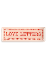 Fancy Love Letters Decoupage Glass Tray