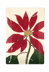 Christmas Poinsettia Decoupage Glass Tray