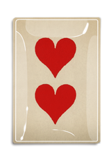 18th Century Hearts Decoupage Glass Tray