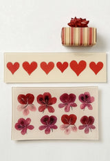 Six Hearts In A Row Decoupage Glass Tray