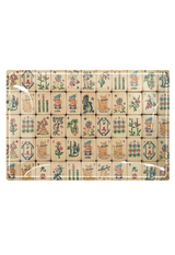 Mahjong #4 Decoupage Glass Tray