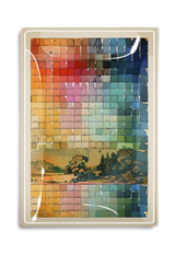 The Painter’s Garden Watercolor Palette Decoupage Glass Tray
