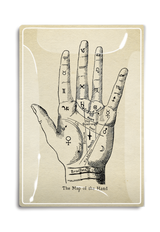 The Map of the Hand Vintage Print Decoupage Tray