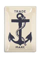 Shipman's Anchor Decoupage Glass Tray