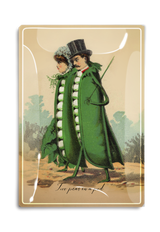 Two Peas In A Pod Decoupage Glass Tray