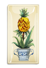 Hawaiian Planted Pineapple Glass Decoupage Tray