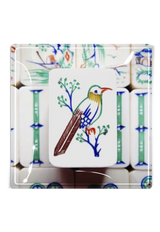 Mahjong #3 Decoupage Glass Tray
