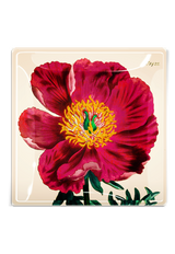 Crimson Japanese Peony Decoupage Tray