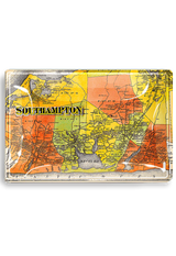 Antique Southampton, Long Island Estate Map Decoupage Glass Tray