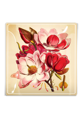 Emilie Pink Magnolia Decoupage Glass Tray