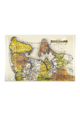 Huntington Estate, Long Island Estate Map Decoupage Glass Tray