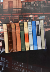 Library Reserve Decoupage Glass Tray
