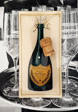 Dom Pérignon Brut Champagne Glass Decoupage Tray