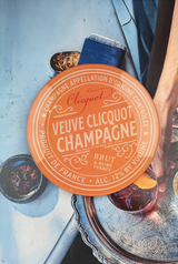 Veuve Cliciquot Champagne Brut (Orange) Round Decoupage Tray