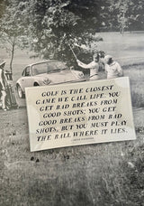 Golf Is The Closest Game Decoupage Glass Tray