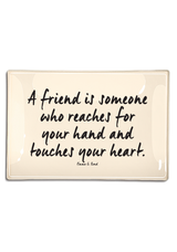 A Friend Is Someone Who Decoupage Glass Tray