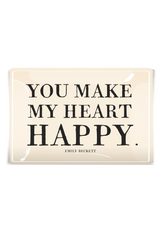 You Make My Heart Happy Decoupage Glass Tray