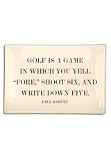 Golf Is A Game Decoupage Glass Tray