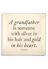 A Grandfather Is Someone With Silver Decoupage Glass Tray