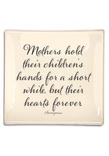 Mothers Hold Their Children's Decoupage Glass Tray