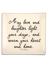 May Love And Laughter Light Decoupage Glass Tray
