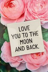 Love You To The Moon Decoupage Glass Tray