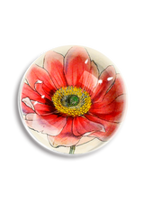 Jennifer Pink Anemone French Crystal Paperweight