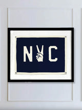Handcrafted NYC Peace Cut-And-Sewn Wool Felt Pennant Flag