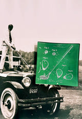 Golf Club Rendering Decoupage Glass Tray