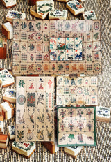 Mahjong #4 Decoupage Glass Tray