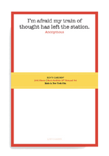 I'm Afraid My Train Of Thought Scribble Notepad Set/ 2 // Min. Case Pack of 6