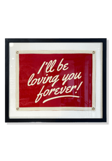 Handcrafted I'll Be Loving You Cut-And-Sewn Wool Felt Pennant Flag