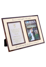 Once In A While Life Gives You A Fairytale, Double 5"x 7" Copper & Glass Photo Frame
